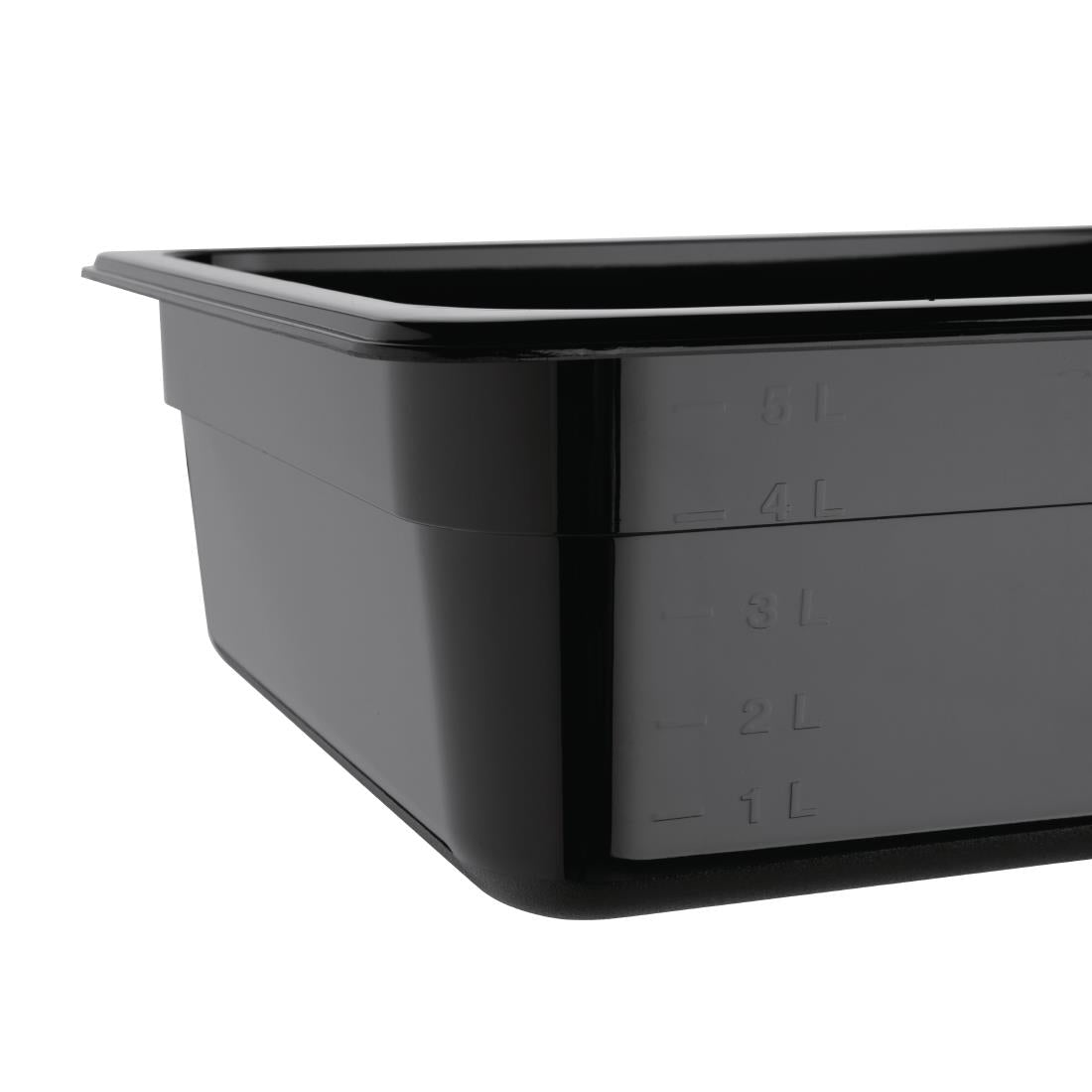 Vogue Black Polycarbonate 1/2 Gastronorm Tray 100mm U459