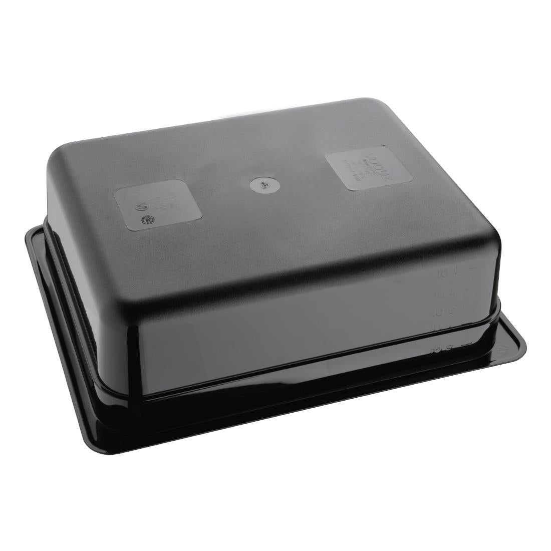 Vogue Black Polycarbonate 1/2 Gastronorm Tray 100mm U459