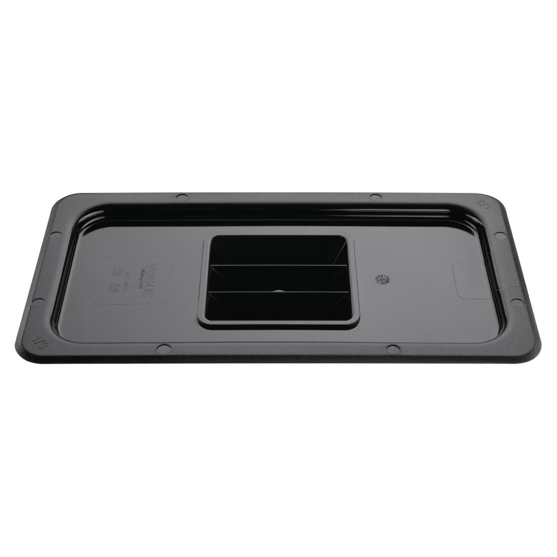 Vogue Black Polycarbonate 1/3 Gastronorm Lid U476