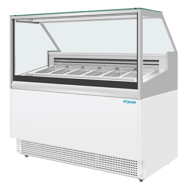Polar U-Series 6 Pan Ice Cream Serve Over Cabinet Freezer UA058-A