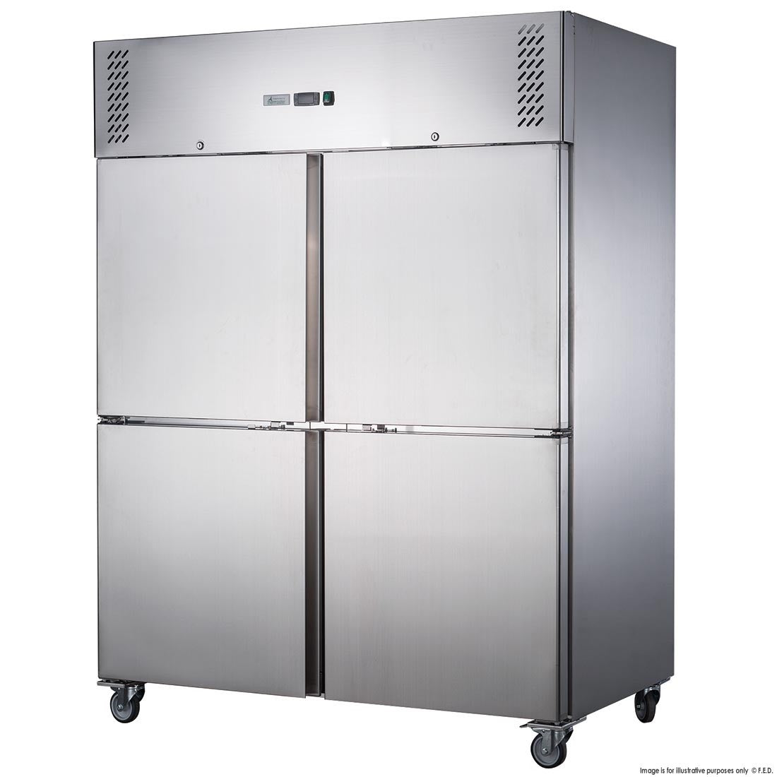 FED-X S/S Four Door Upright Fridge - XURC1200S2V