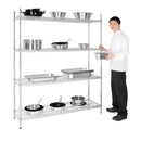 Vogue 4 Tier Wire Shelving Kit 1525x460mm L929
