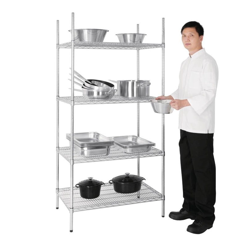 Vogue 4 Tier Wire Shelving Kit 915x610mm