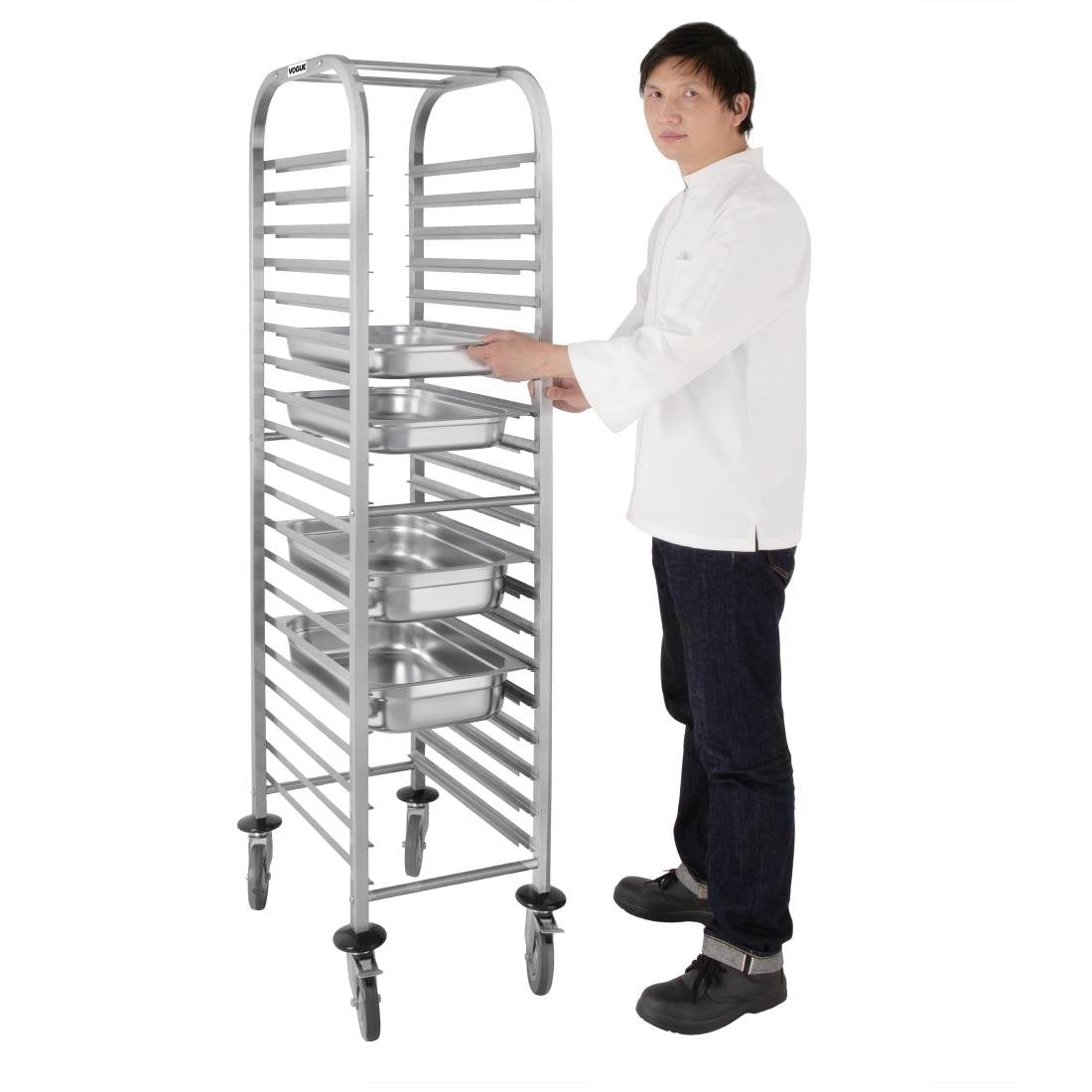 Vogue Gastronorm Racking Trolley 20 Level U376