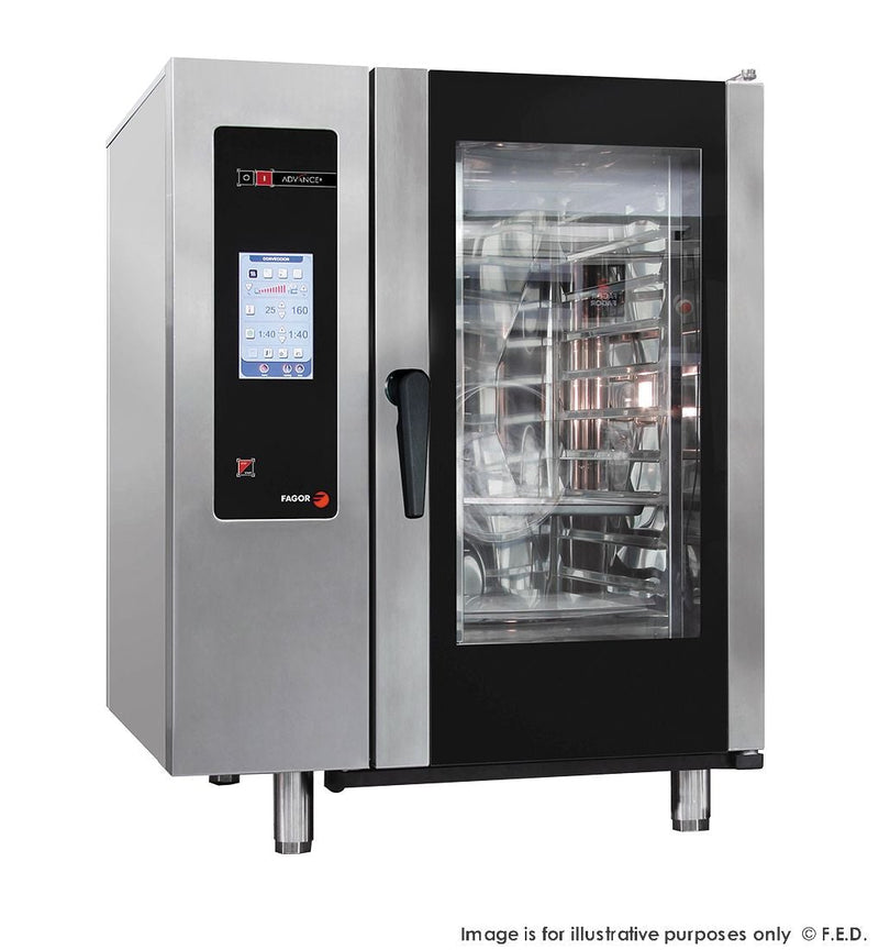 Fagor Advanced Plus Gas 10 Trays Touch Screen Control Combi Oven With Cleaning System APG-101