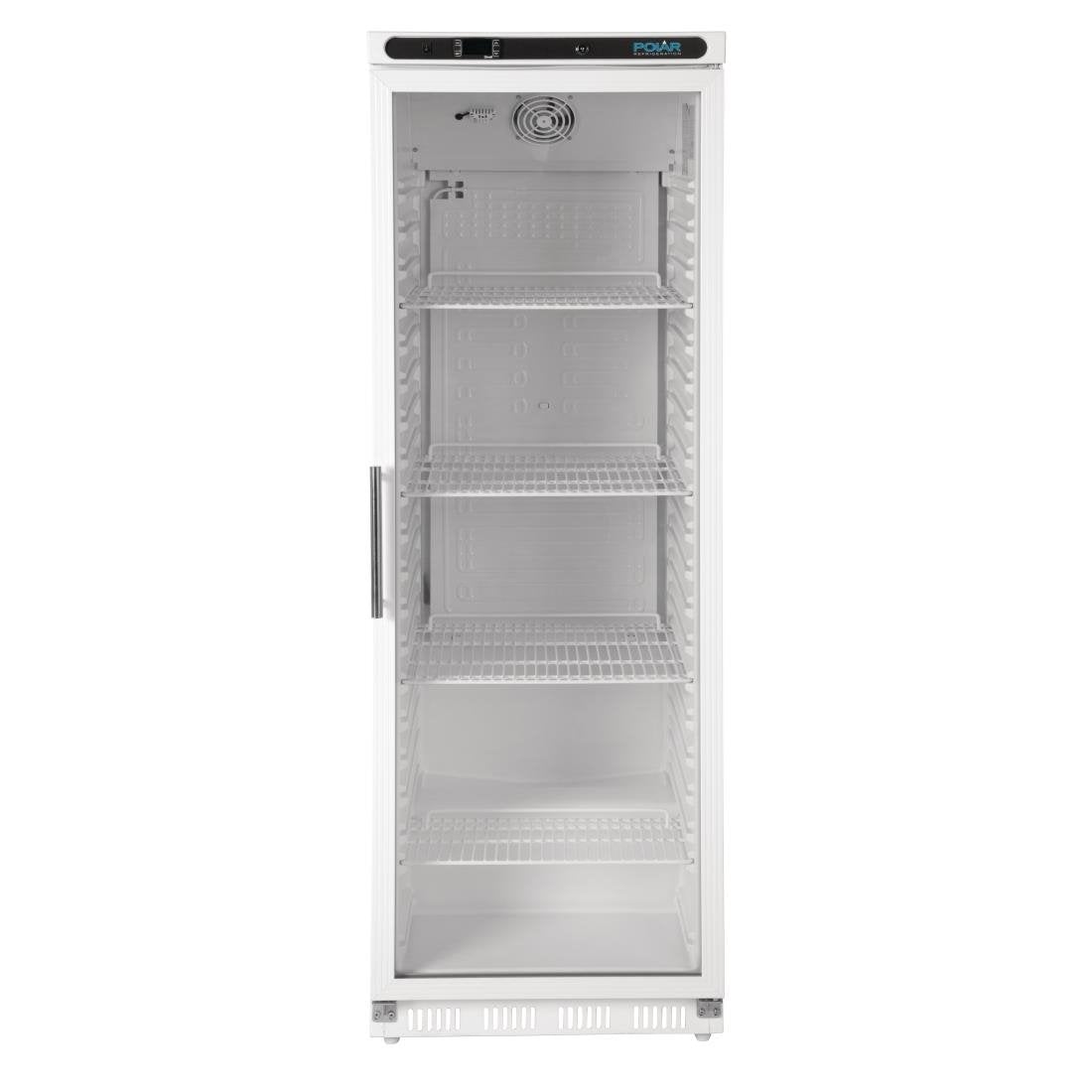 Polar C-Series Upright Display Fridge White 400Ltr CD087-A