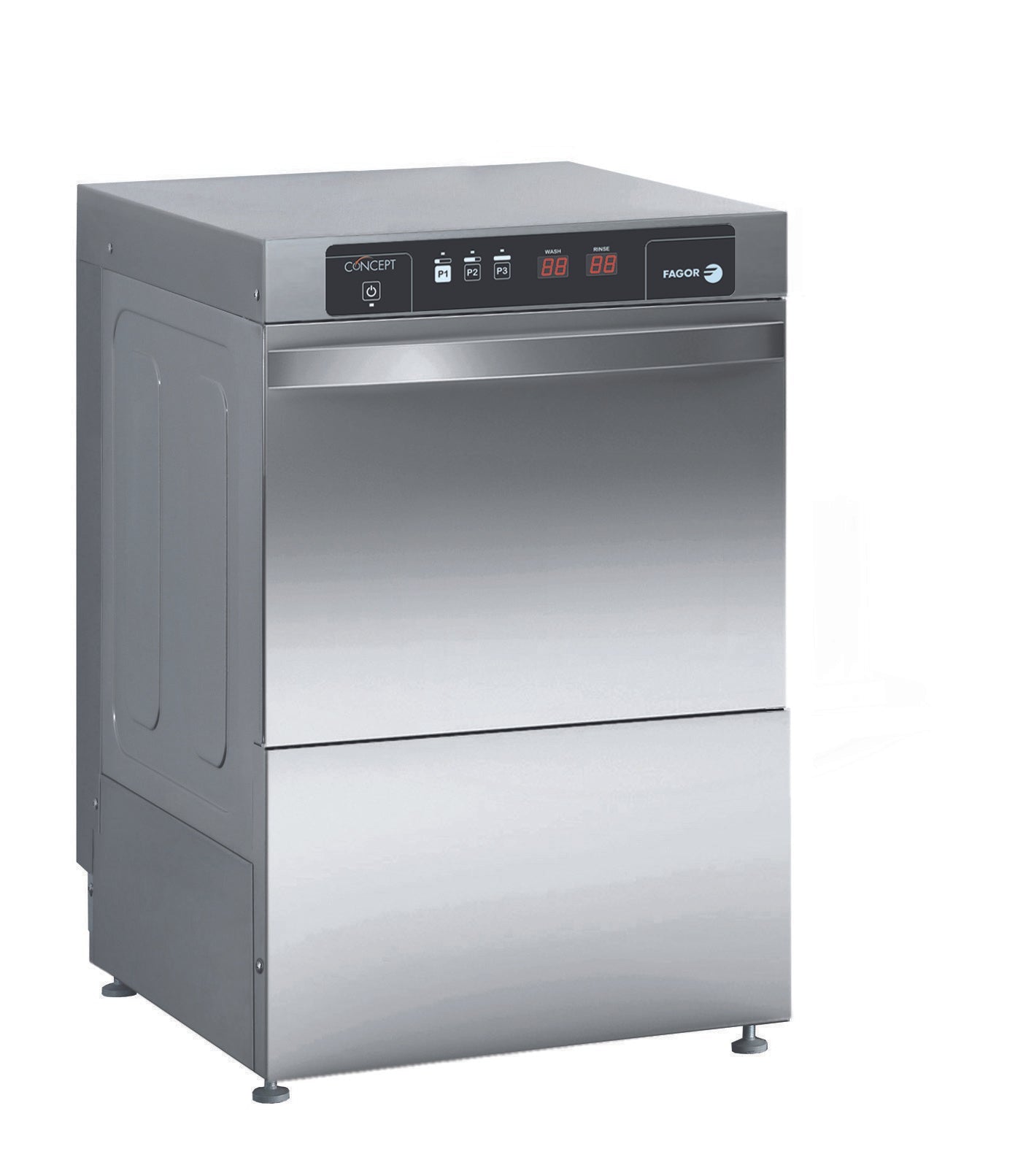 Fagor Evo-Concept Glass Washer With Drain Pump And Detergent & Rinse Dispenser Cold Rinse CO-402BDD