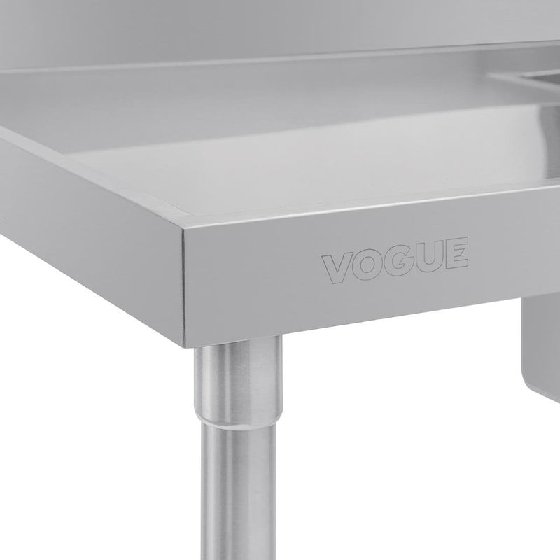 Vogue Dishwasher Inlet Table with Sink 90mm outlet - 1800x700x960mm L/H