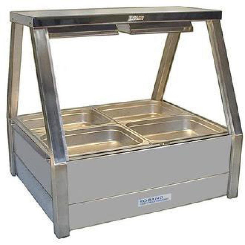 Roband Hot Food Display Bar with Roller Door - comes with 4 x1/2 65mm Pans