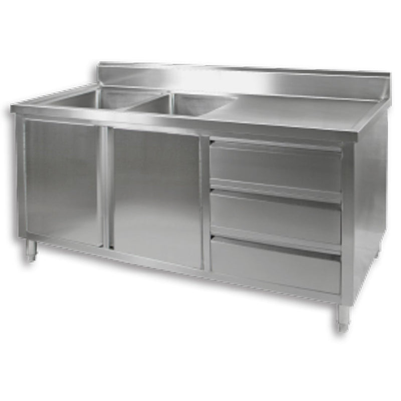 Modular Systems Kitchen Tidy Cabinet With Double Left Sinks DSC-1800L-H