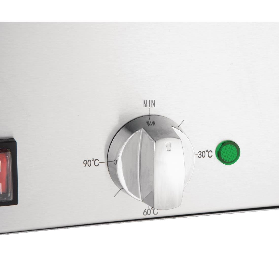 Apuro Bain-Marie with Pans 2x1/3 & 2x1/6 Pans 150mm Deep Inc Lids FT691-A