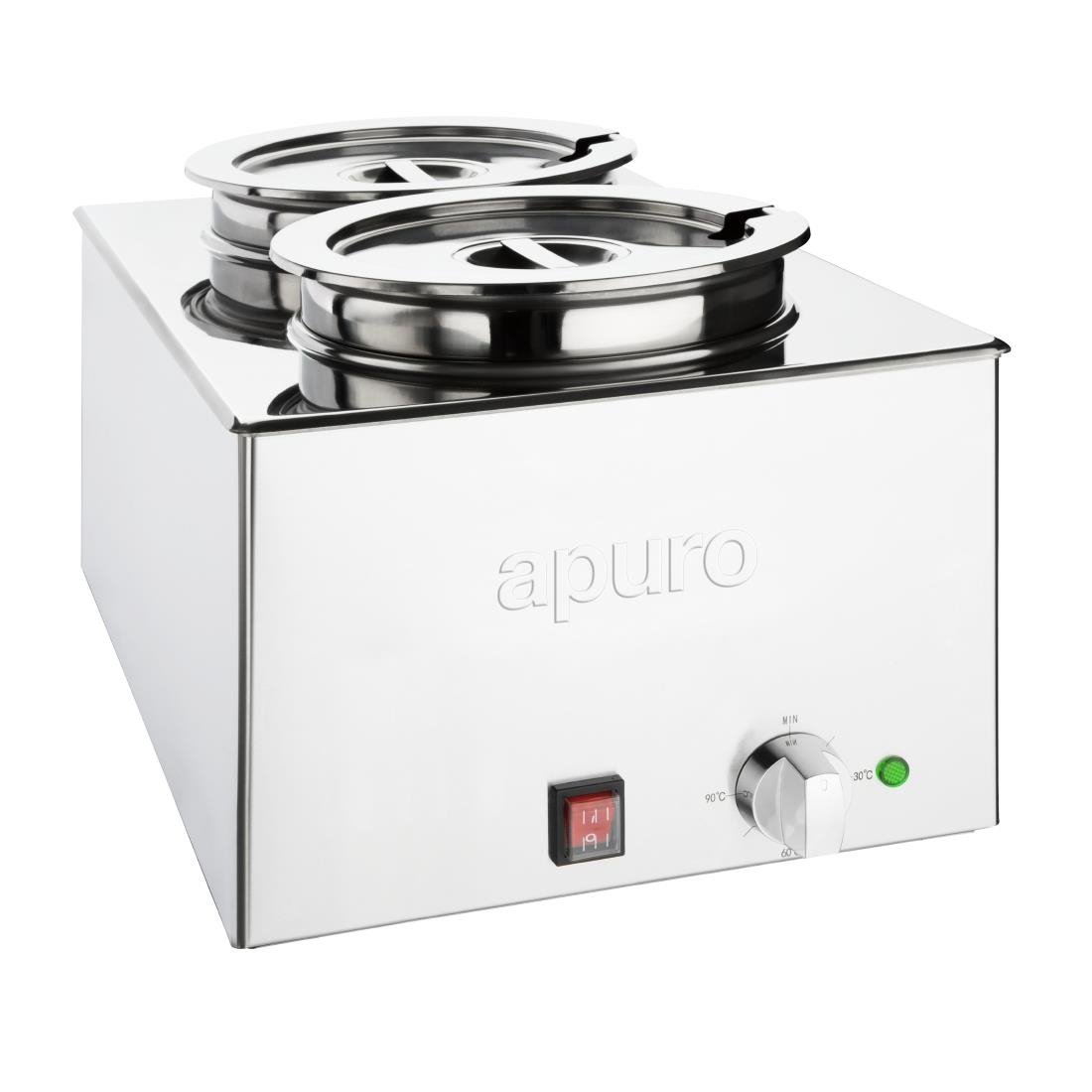 Apuro Bain-Marie with Round Pots 2x 5.2Ltr FT695-A