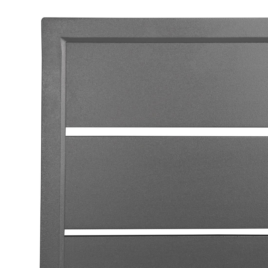 Bolero Aluminium Square Table Top Dark Grey 700mm FW597