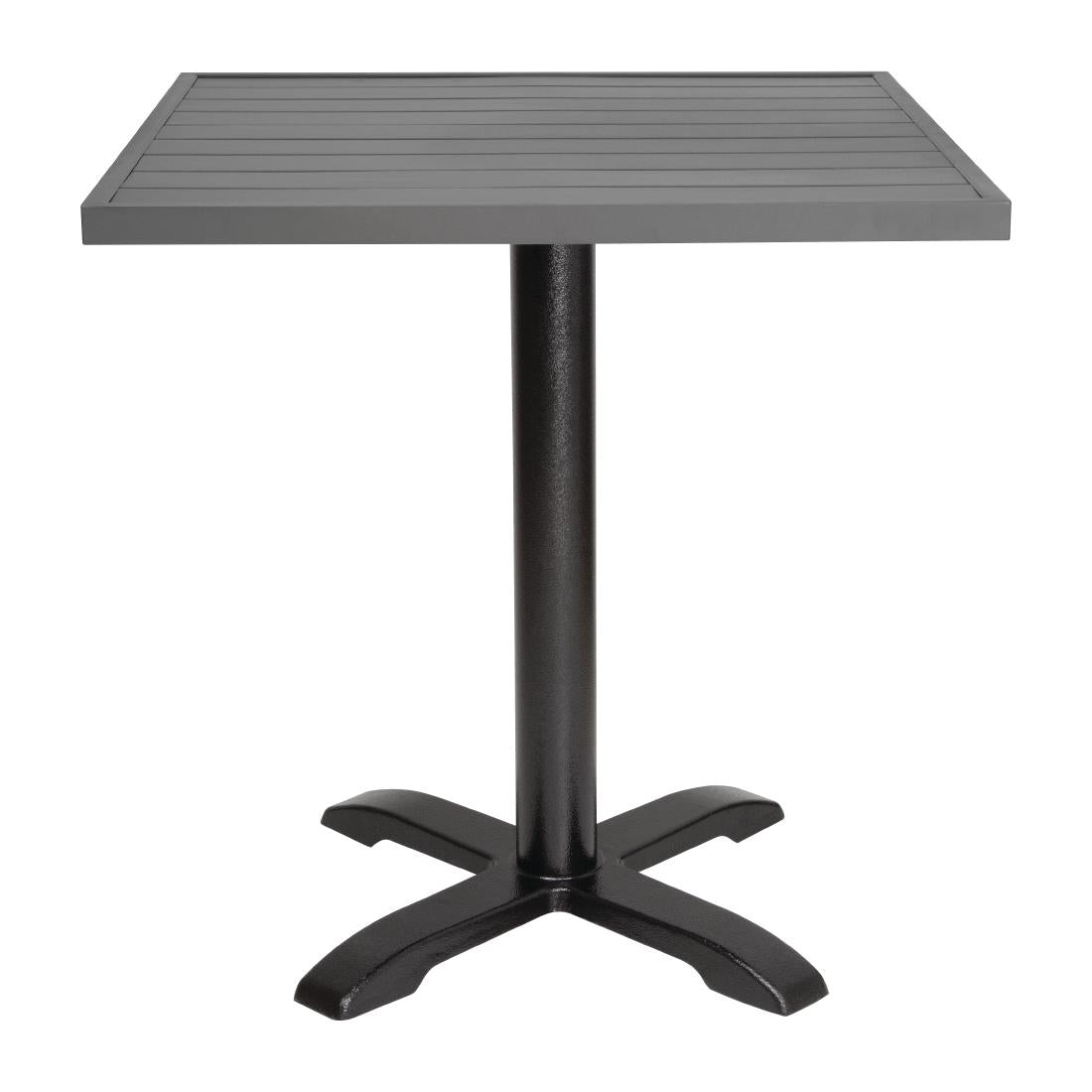 Bolero Aluminium Square Table Top Dark Grey 700mm FW597