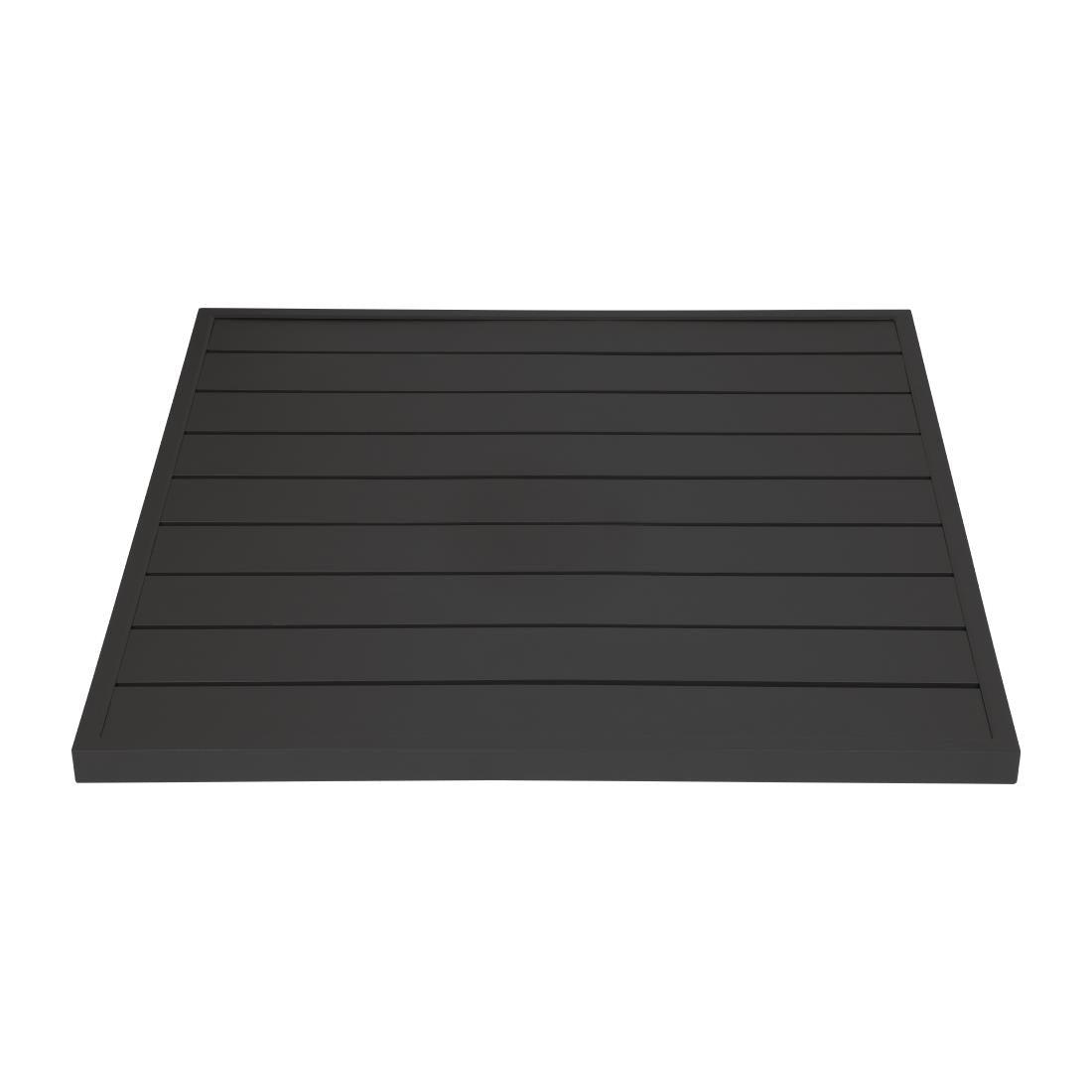 Bolero Aluminium Square Table Top Black 700mm FW599