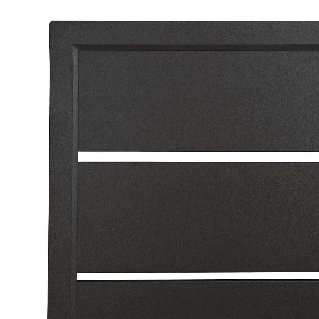 Bolero Aluminium Square Table Top Black 700mm FW599