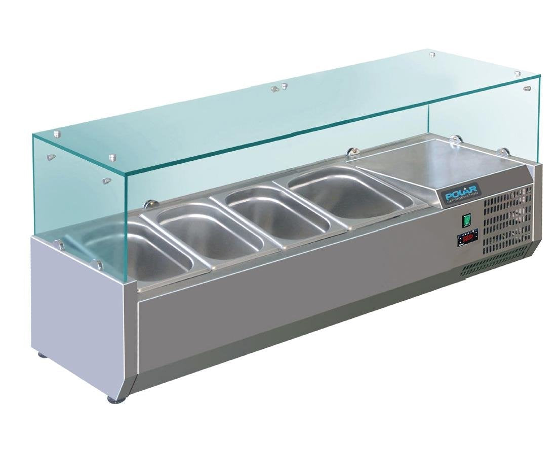 Polar G-Series Countertop Prep Fridge 3x 1/3GN & 1x 1/2GN GD875-A