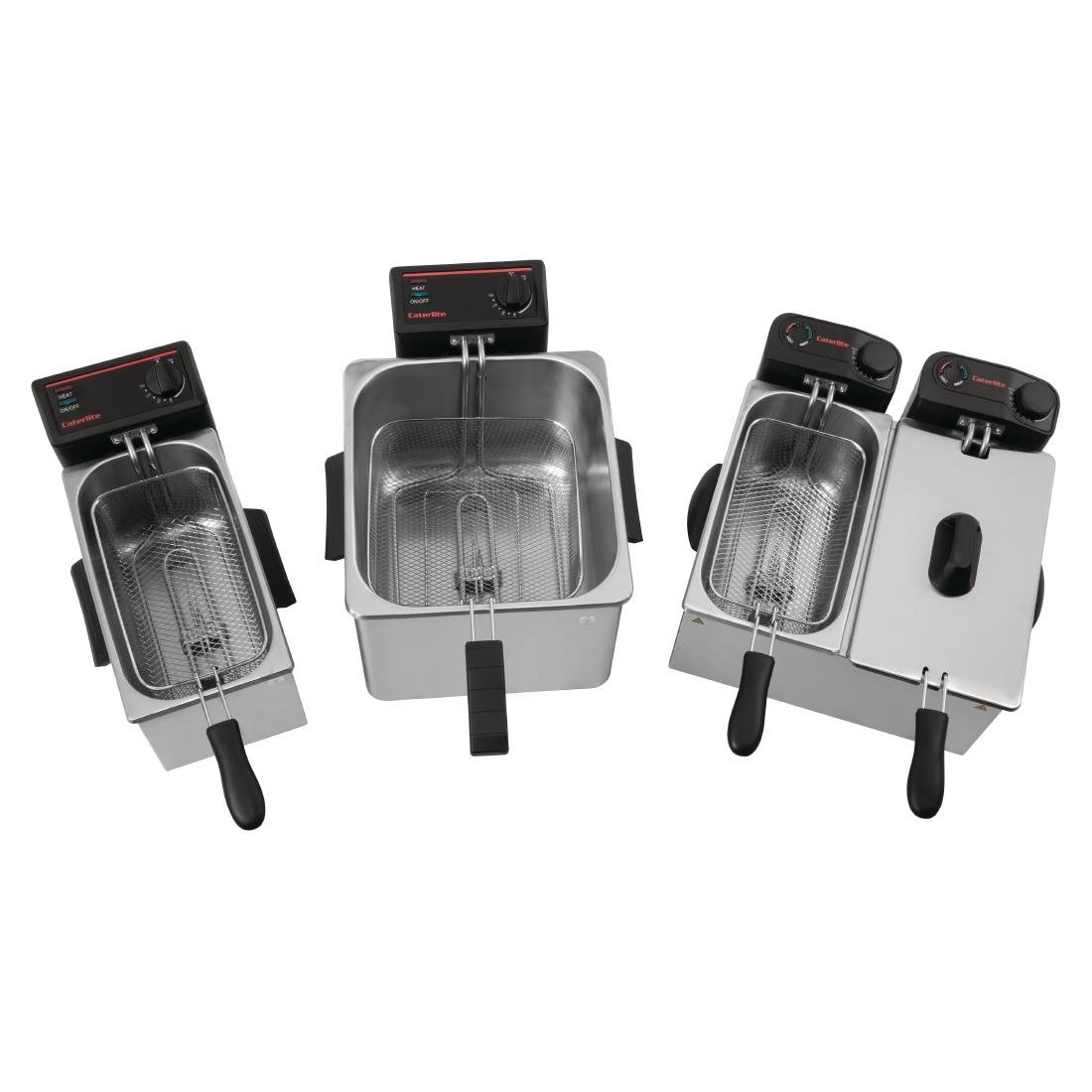 Caterlite Light Duty Twin Tank Twin Basket Countertop Fryer 2x 3.5Ltr GG199-A