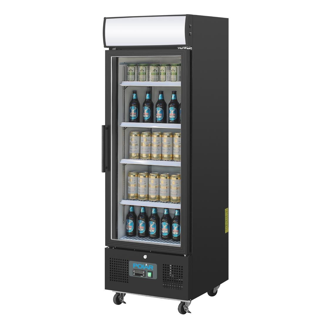 Polar G-Series Upright Display Fridge 218Ltr Black GH426-A