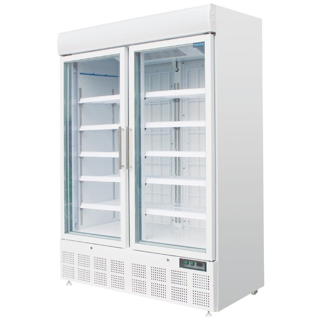 Polar G-Series 2 Door Upright Display Freezer 920Ltr White GH507-A
