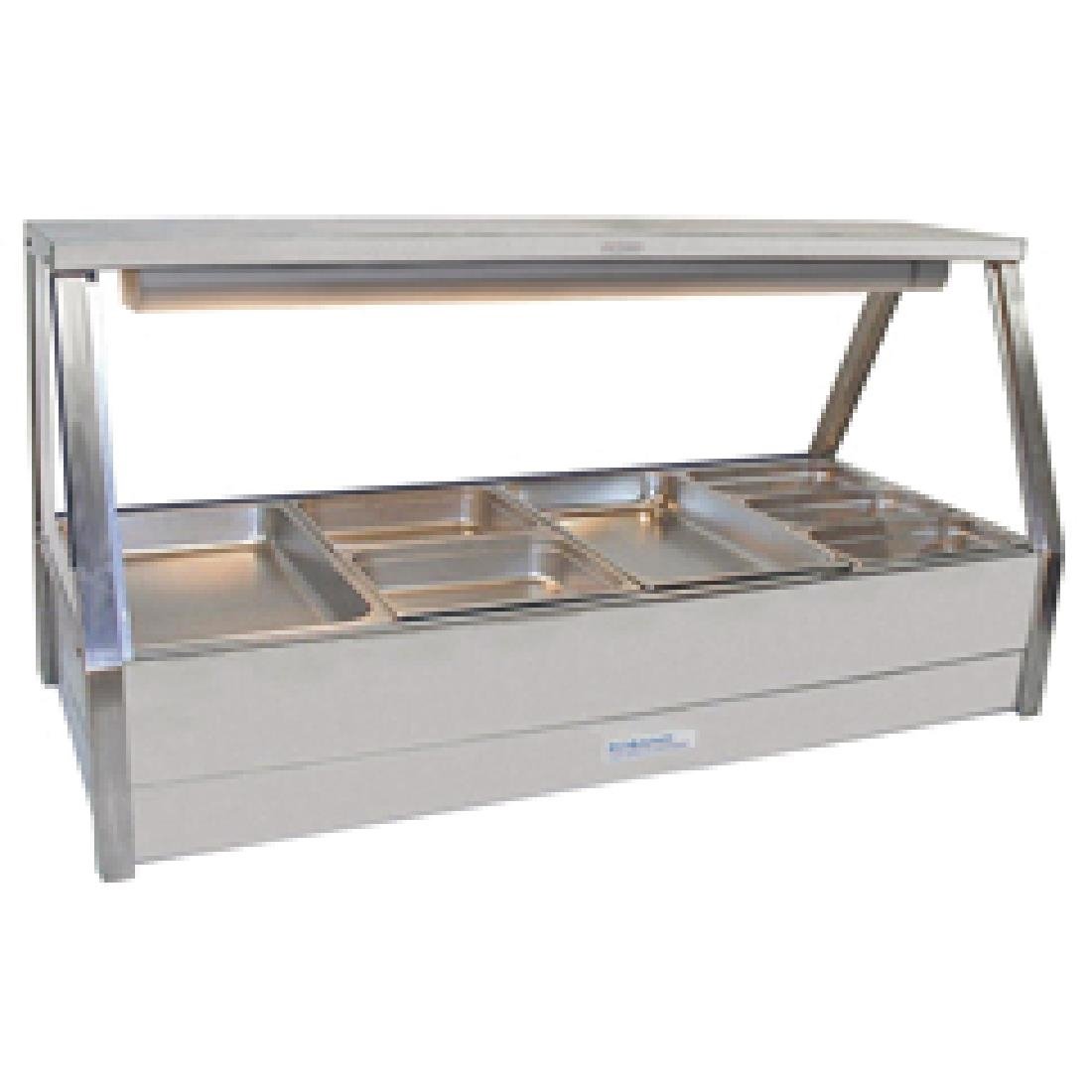 Roband Foodbar E24 Double Row Straight Glass with 8x 1/2 size 65mm Pans 13.9Amps HJ599