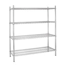 Vogue 4 Tier Wire Shelving Kit 1830x460mm L939