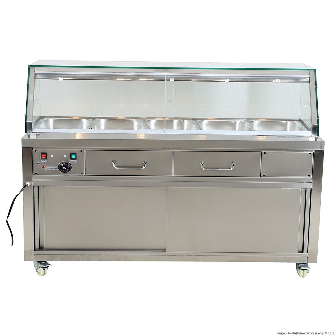 Thermaster F.E.D Heated Bain Marie Food Display PG180FE-YG