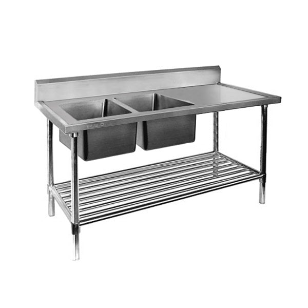 Modular Systems Double Left Sink Bench With Pot Undershelf DSB7-2400L/A