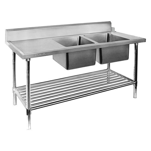 Modular Systems Right Inlet Double Sink Dishwasher Bench DSBD7-1800R/A