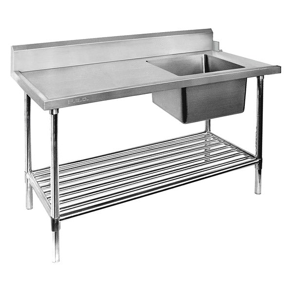 Modular Systems Right Inlet Single Sink Dishwasher Bench SSBD7-1800R/A