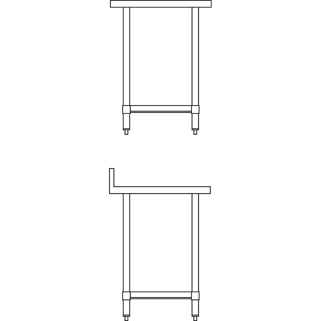 Vogue Stainless Steel Prep Table with Splashback 600mm T379