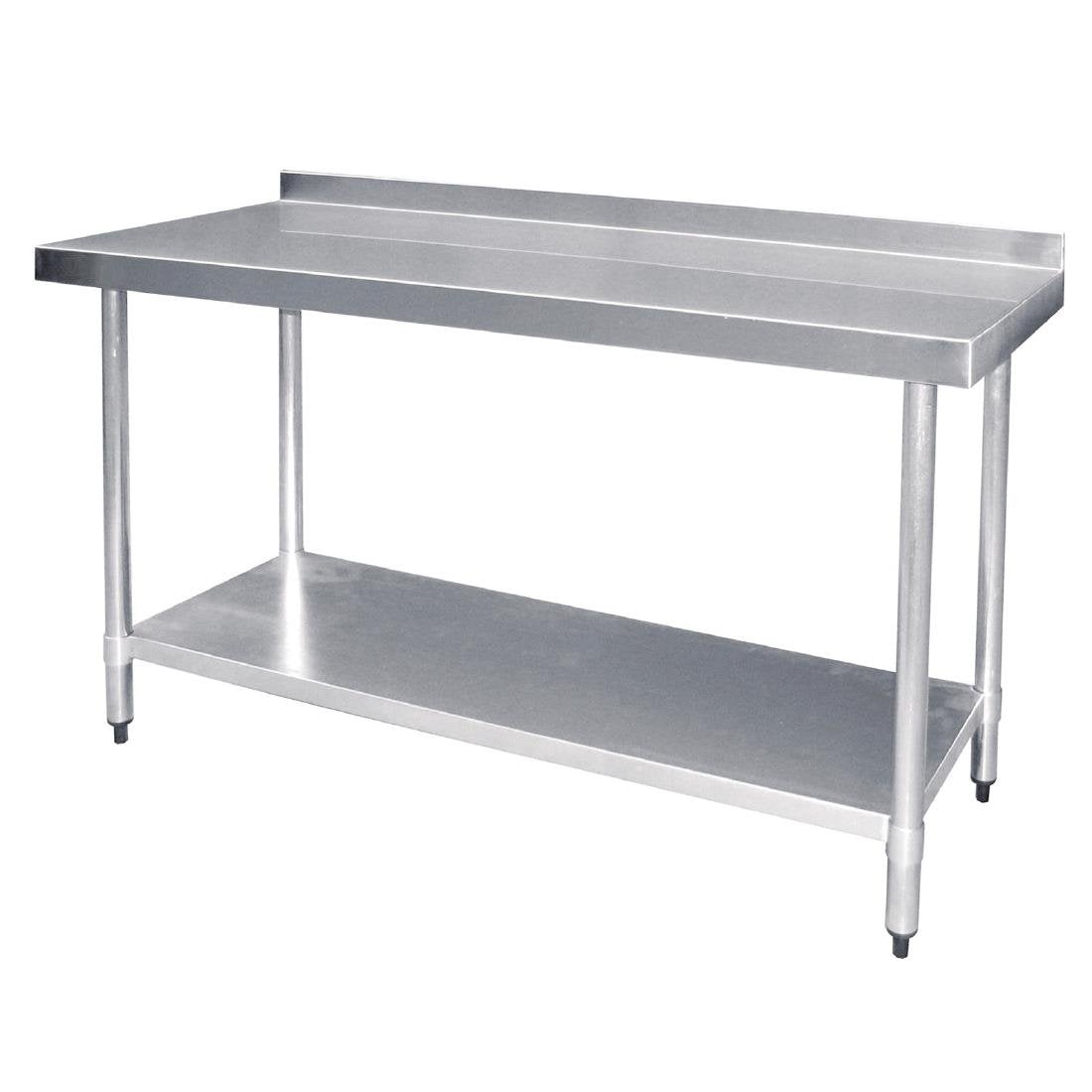 Vogue Stainless Steel Prep Table with Splashback 1200mm T381