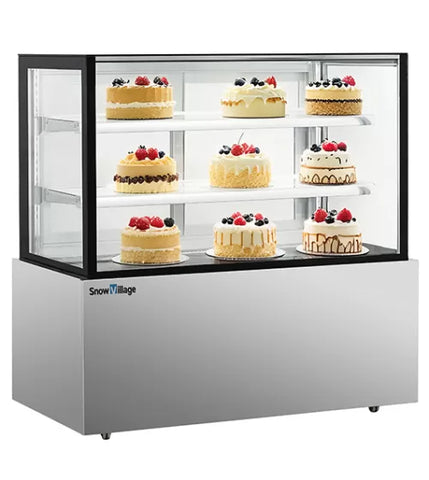 Snow Village Square Glass Chilled Food Display DG-1800FZ - DG-1800FZ
