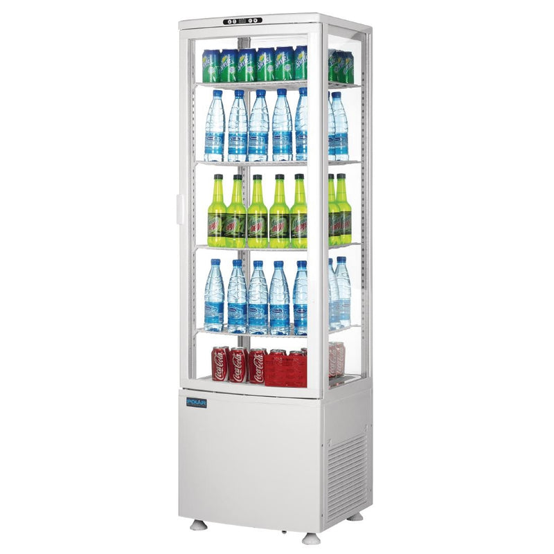 Polar C-Series Energy Efficient Curved Door Display Fridge White - 235Ltr CX575-A