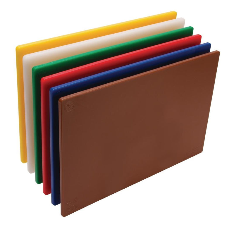 Hygiplas Low Density Pack of 6 Chopping Boards 450x300x10mm W356