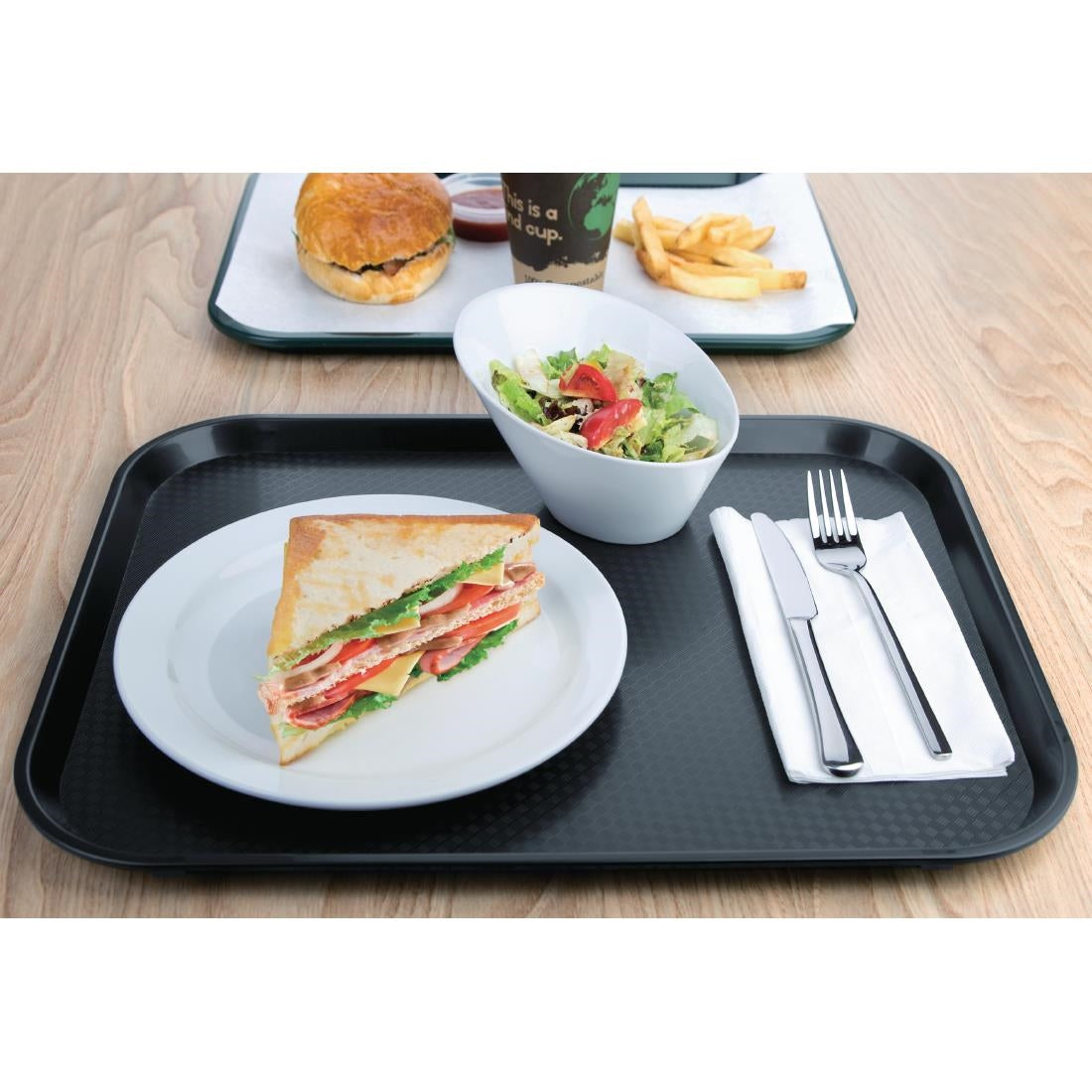 Olympia Kristallon Foodservice Tray Charcoal 350 x 450mm FD938