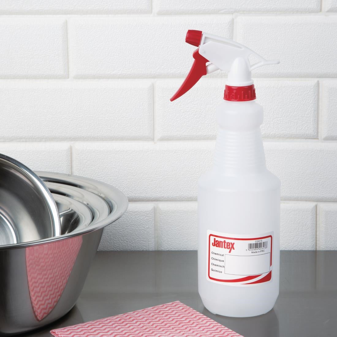 Jantex Colour Coded Spray Bottles Red 750ml CD815