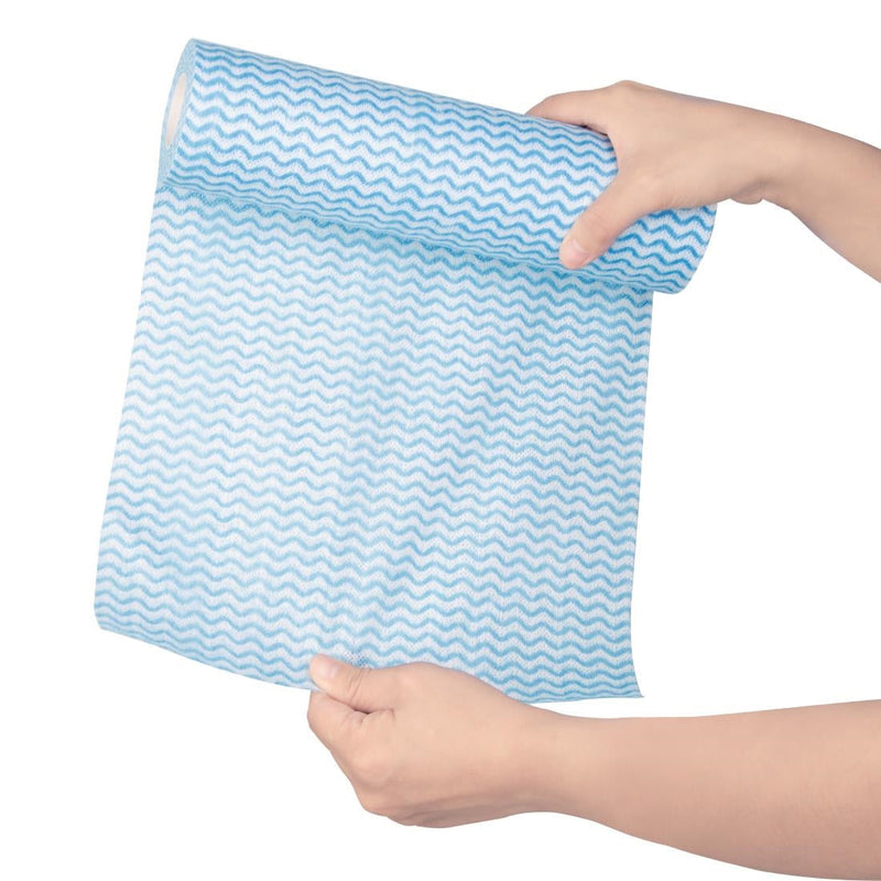 Jantex Non Woven Cloths Blue (Roll of 100 Sheets) CS806
