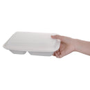 Fiesta Compostable Bagasse Hinged 2-Compartment Food Containers 253mm (Pack of 200) FC524