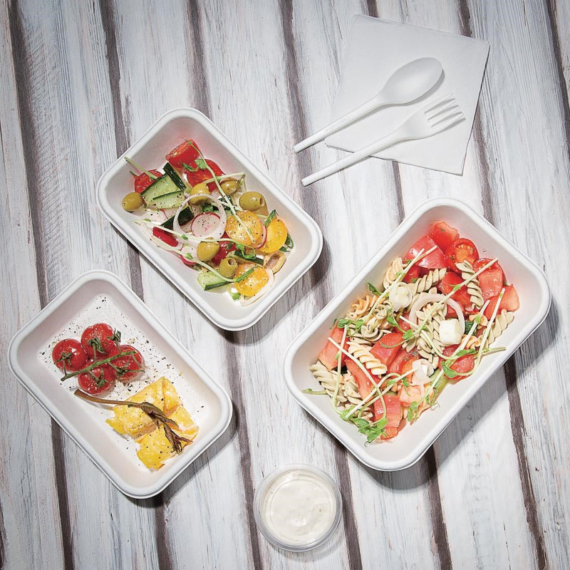 Fiesta Compostable Bagasse Food Trays 340ml (Pack of 50) FC528
