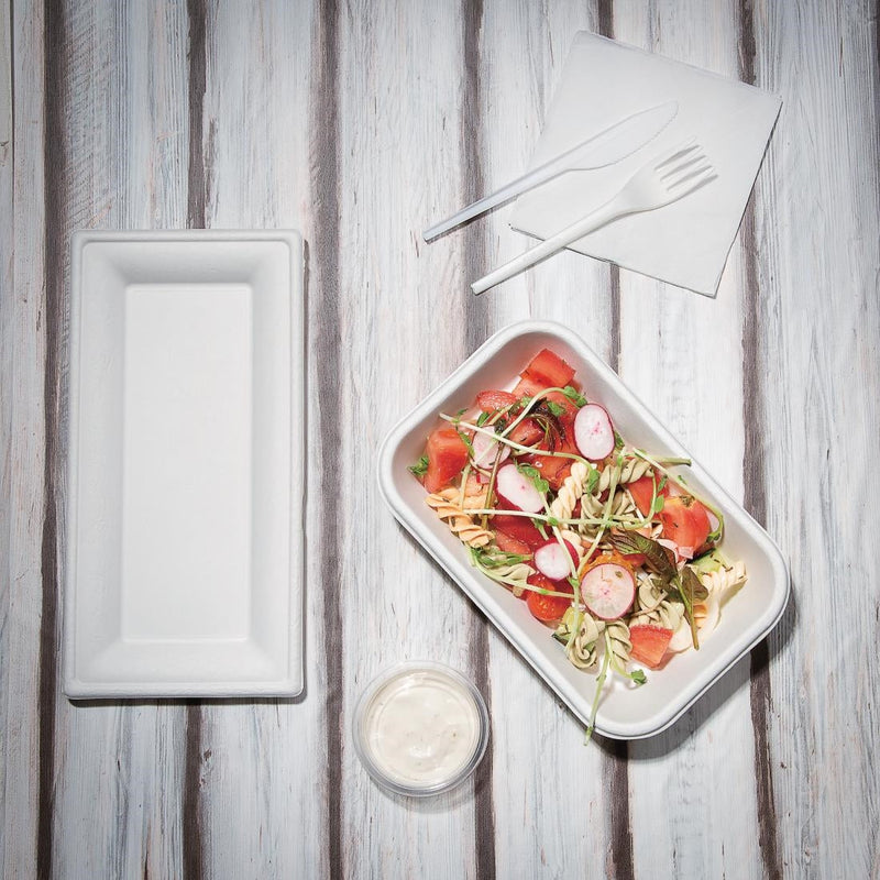 Fiesta Compostable Bagasse Food Trays 680ml (Pack of 50) FC531