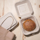 Fiesta Compostable Bagasse Burger Boxes Natural Colour 152mm (Pack of 500) FC542
