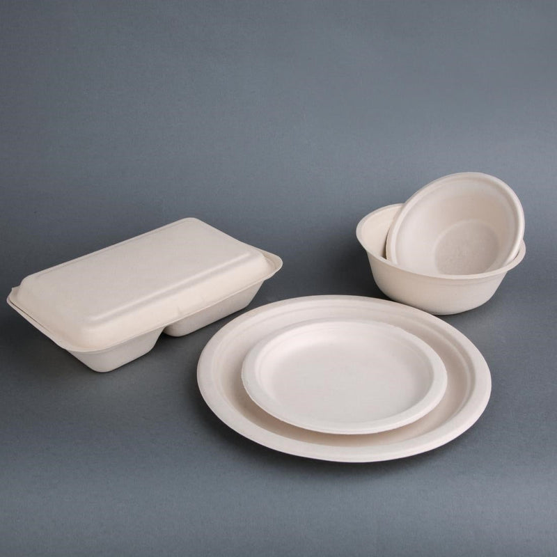 Fiesta Compostable Bagasse Round Bowls Natural Colour 312ml (Pack of 50) FC543