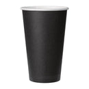 Fiesta Recyclable Takeaway Coffee Cups Single Wall Black 450ml (Pack of 50) GF045