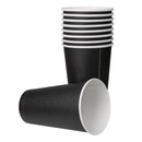 Fiesta Recyclable Takeaway Coffee Cups Single Wall Black 450ml (Pack of 50) GF045