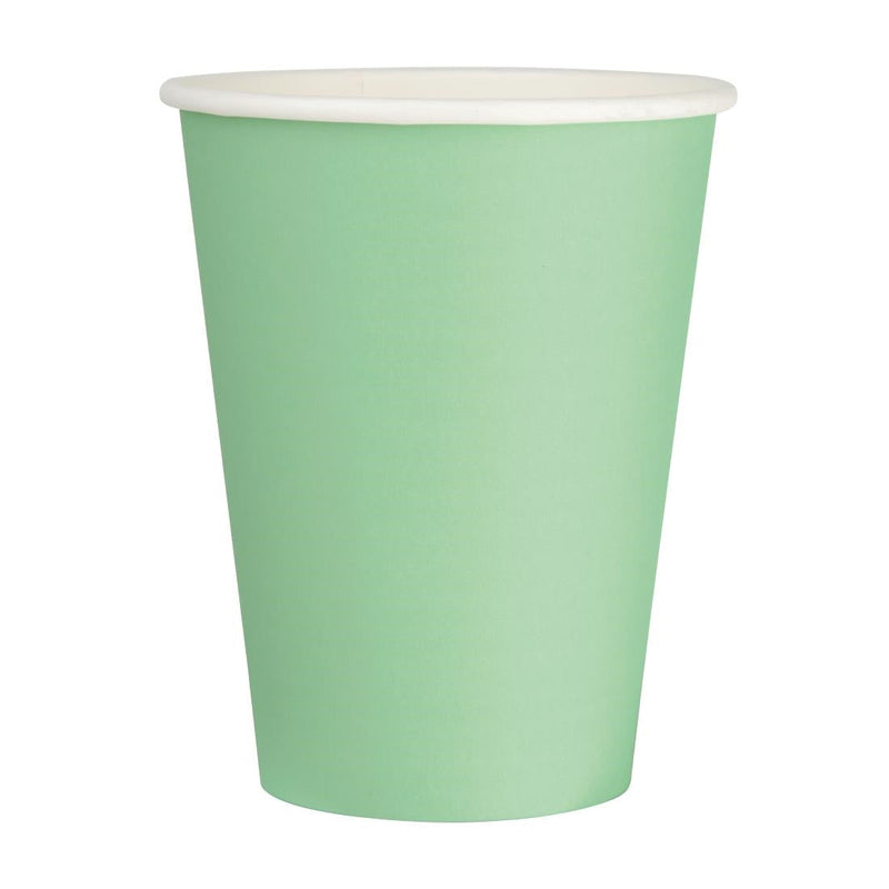 Fiesta Recyclable Takeaway Coffee Cups Single Wall Turquoise 340ml (Pack of 50) GP401