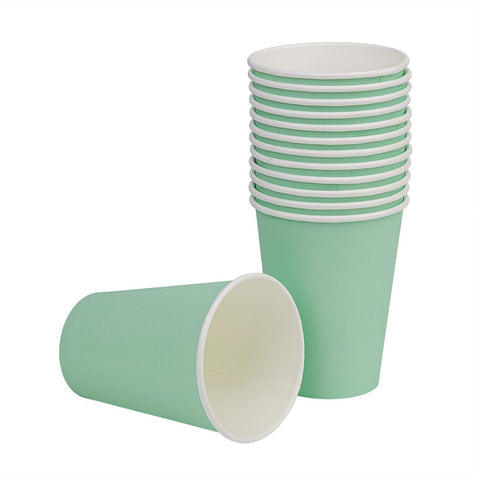 Fiesta Recyclable Takeaway Coffee Cups Single Wall Turquoise 340ml (Pack of 50) GP401