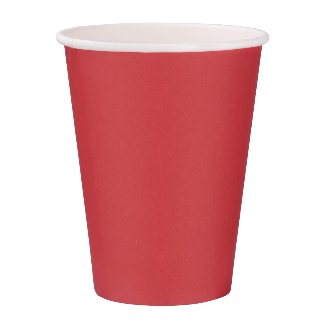 Fiesta Recyclable Takeaway Coffee Cups Single Wall Red 340ml (Pack of 1000) GP410