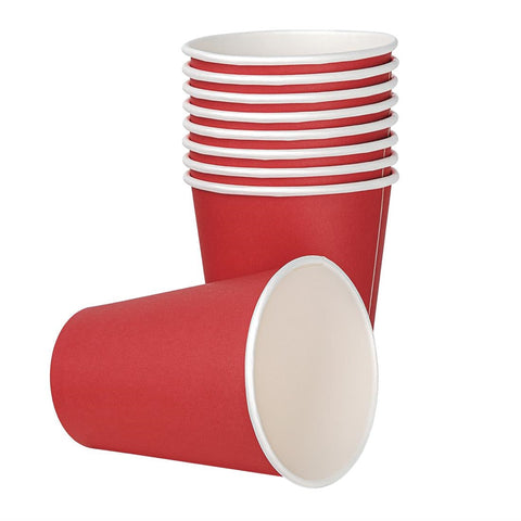 Fiesta Recyclable Takeaway Coffee Cups Single Wall Red 340ml (Pack of 1000) GP410