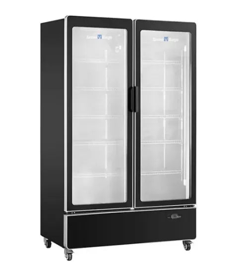 Snow Village Double Glass Door Display Fridge LC-1200FXC - LC-1200FXC